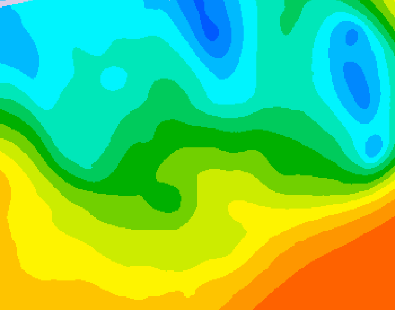GDPS 500 millibar geopotential height 120 hour forecast chart for Canada based on 2026/05/18 1200Z data