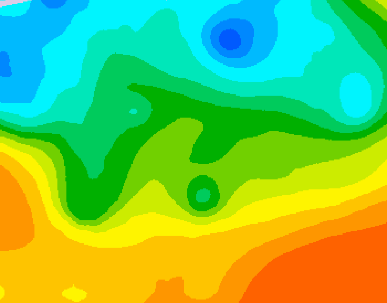 GDPS 500 millibar geopotential height 186 hour forecast chart for Canada based on 2026/05/18 1200Z data