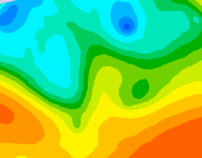 GDPS 500 millibar geopotential height 222 hour forecast chart for Canada based on 2026/05/18 1200Z data