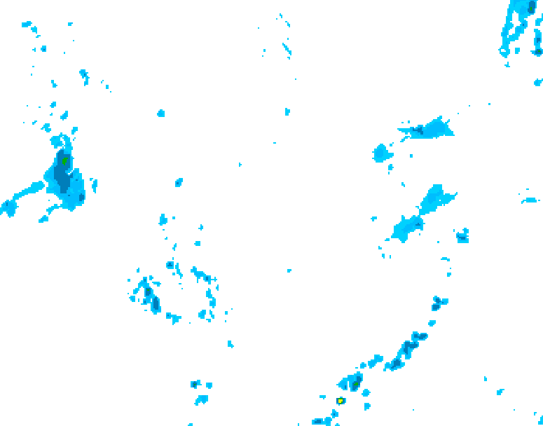 GDPS precipitation 060 hour forecast chart for Canada based on 2026/05/18 1200Z data