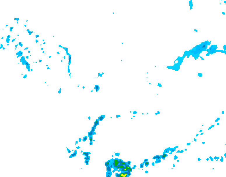 GDPS precipitation 090 hour forecast chart for Canada based on 2026/05/18 1200Z data