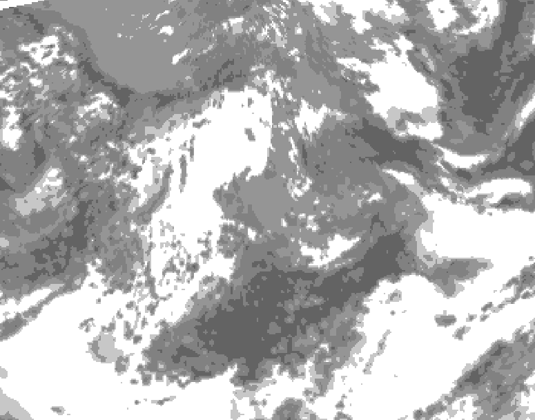 GDPS total cloud 024 hour forecast chart for Canada based on 2026/05/18 0000Z data