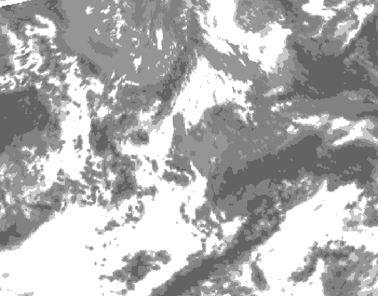 GDPS total cloud 054 hour forecast chart for Canada based on 2026/05/18 0000Z data