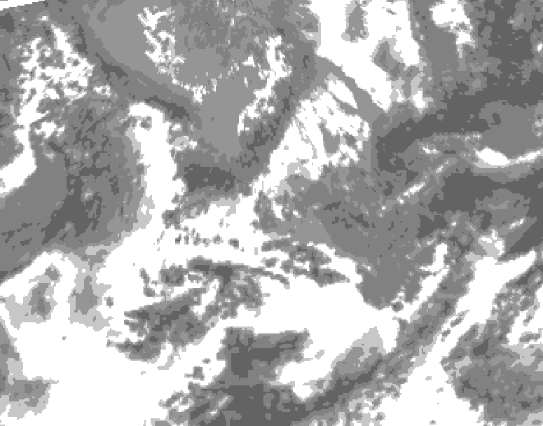 GDPS total cloud 078 hour forecast chart for Canada based on 2026/05/18 0000Z data