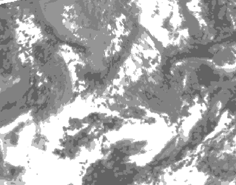 GDPS total cloud 084 hour forecast chart for Canada based on 2026/05/18 0000Z data