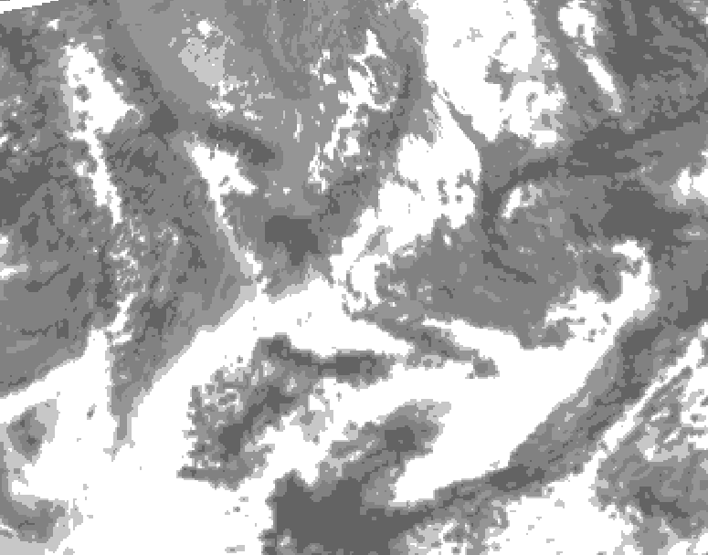 GDPS total cloud 090 hour forecast chart for Canada based on 2026/05/18 0000Z data