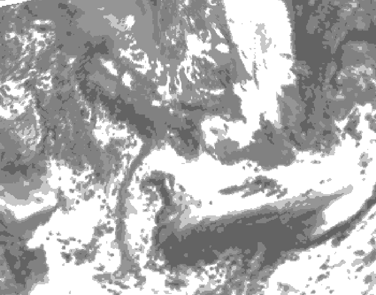 GDPS total cloud 120 hour forecast chart for Canada based on 2026/05/18 0000Z data