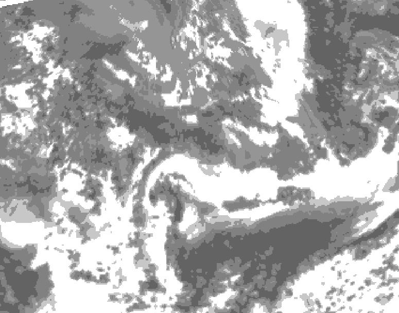 GDPS total cloud 126 hour forecast chart for Canada based on 2026/05/18 0000Z data