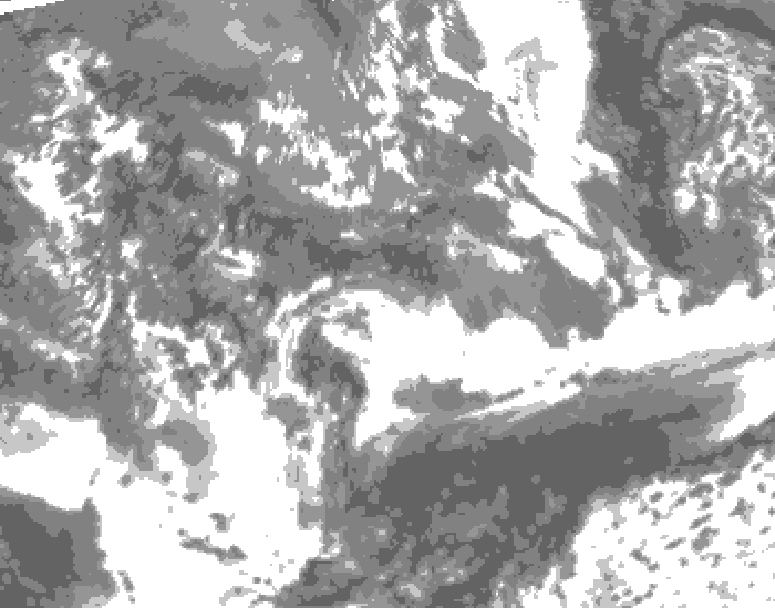 GDPS total cloud 132 hour forecast chart for Canada based on 2026/05/18 0000Z data