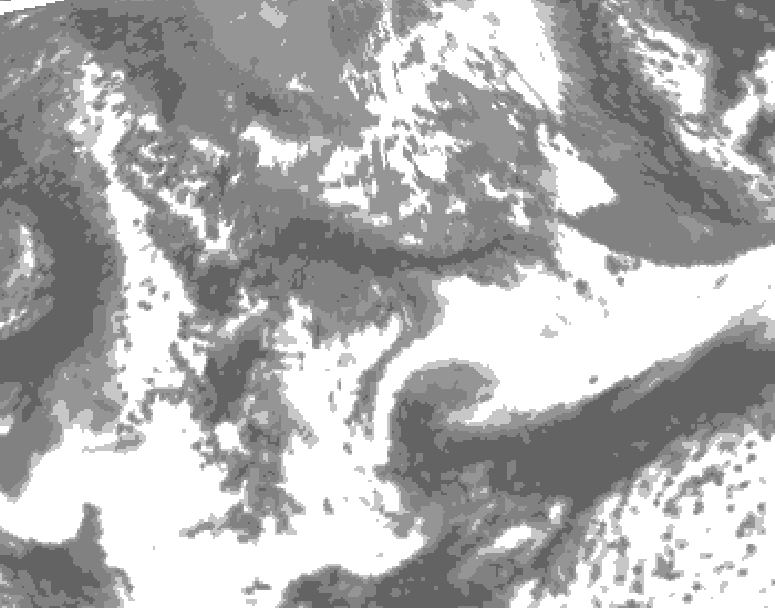 GDPS total cloud 156 hour forecast chart for Canada based on 2026/05/18 0000Z data