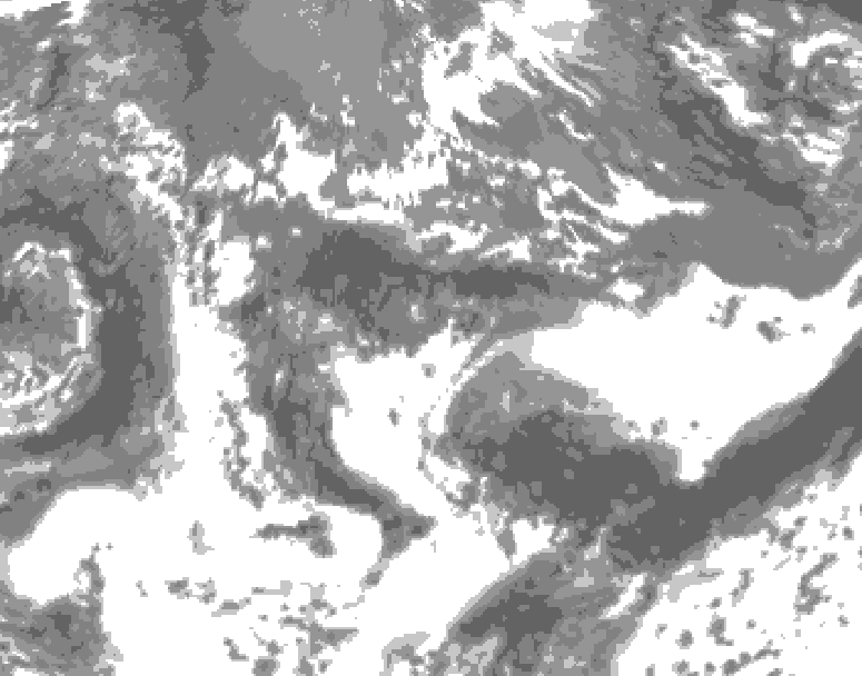 GDPS total cloud 168 hour forecast chart for Canada based on 2026/05/18 0000Z data