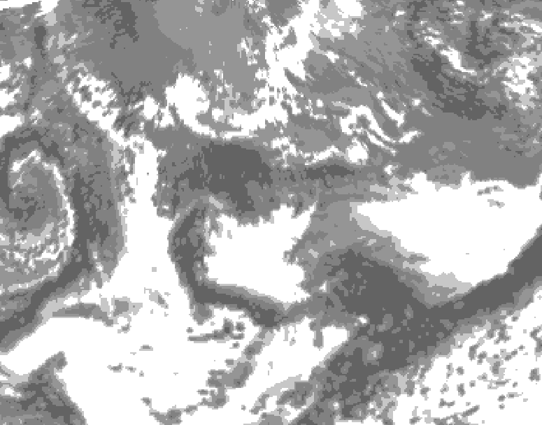 GDPS total cloud 174 hour forecast chart for Canada based on 2026/05/18 0000Z data