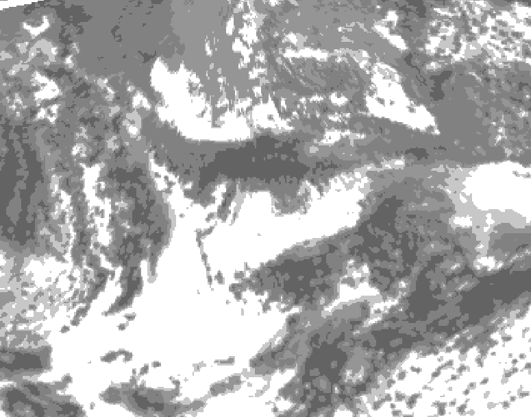 GDPS total cloud 198 hour forecast chart for Canada based on 2026/05/18 0000Z data