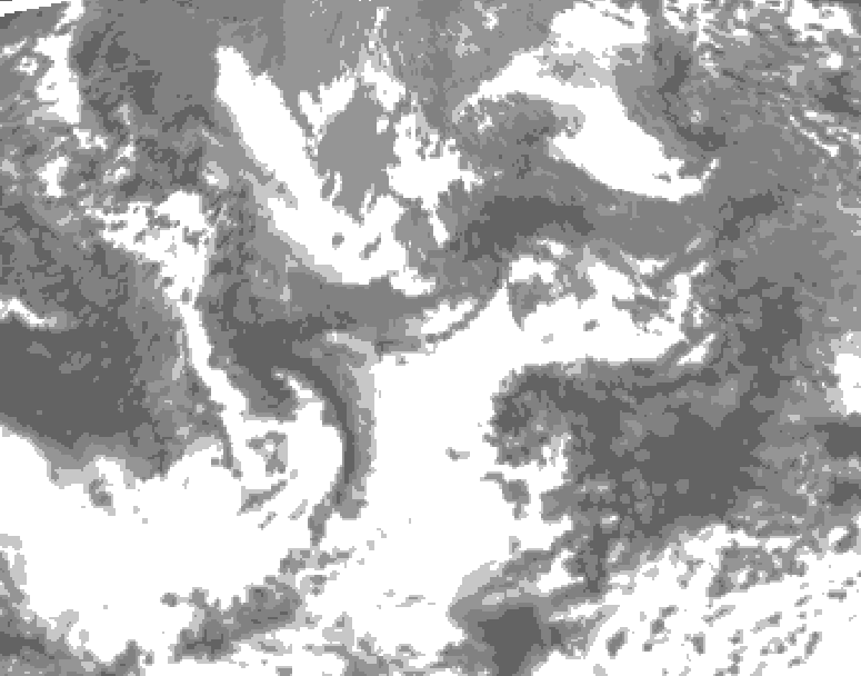 GDPS total cloud 222 hour forecast chart for Canada based on 2026/05/18 0000Z data