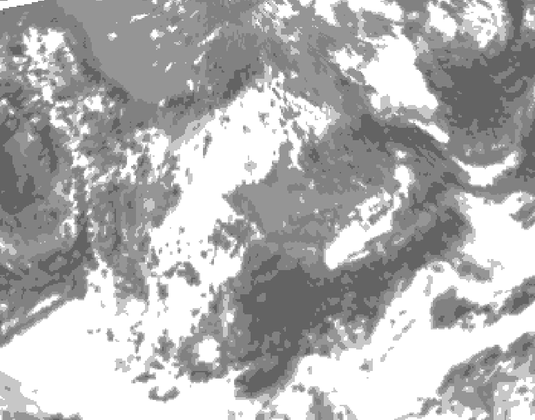 GDPS total cloud 018 hour forecast chart for Canada based on 2026/05/18 1200Z data