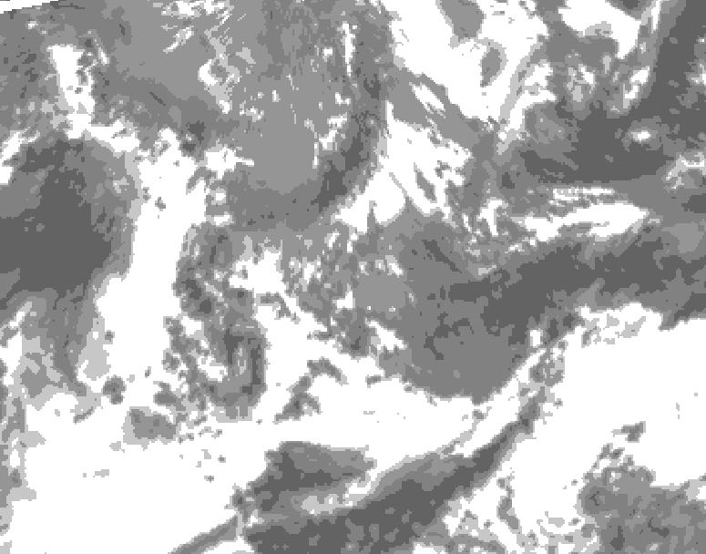 GDPS total cloud 054 hour forecast chart for Canada based on 2026/05/18 1200Z data