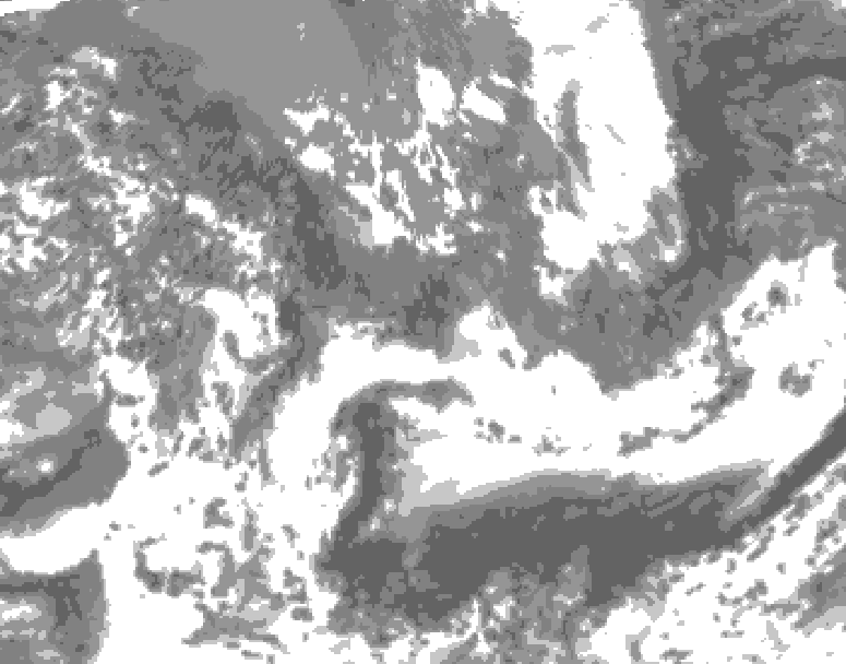 GDPS total cloud 108 hour forecast chart for Canada based on 2026/05/18 1200Z data
