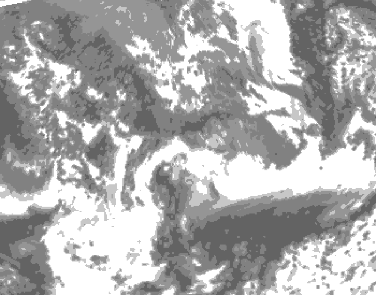 GDPS total cloud 120 hour forecast chart for Canada based on 2026/05/18 1200Z data
