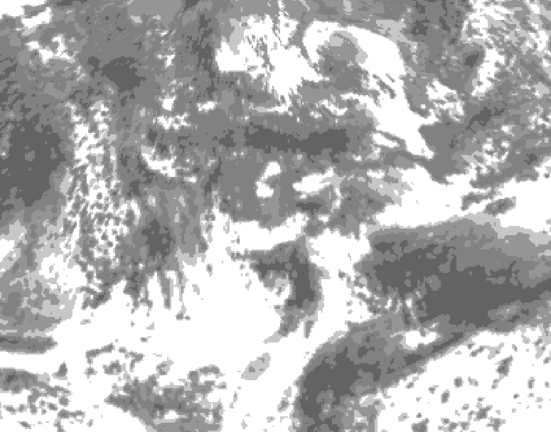 GDPS total cloud 180 hour forecast chart for Canada based on 2026/05/18 1200Z data