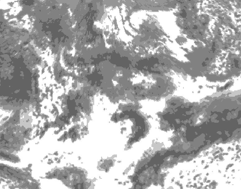 GDPS total cloud 186 hour forecast chart for Canada based on 2026/05/18 1200Z data