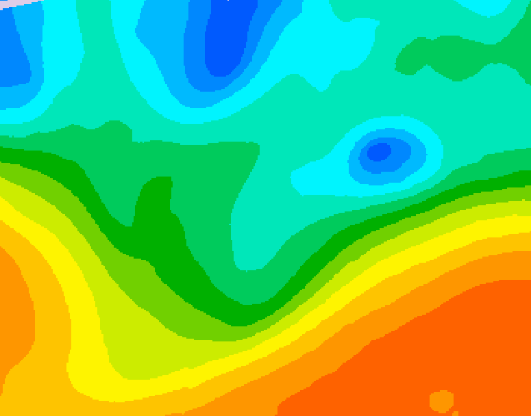 GDPS 500 millibar geopotential height 018 hour forecast chart for Canada based on 2026/05/19 0000Z data
