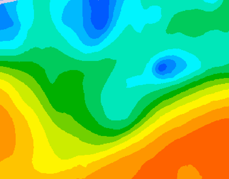 GDPS 500 millibar geopotential height 024 hour forecast chart for Canada based on 2026/05/19 0000Z data