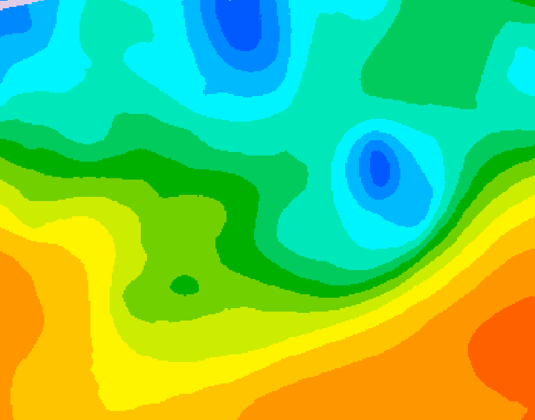 GDPS 500 millibar geopotential height 054 hour forecast chart for Canada based on 2026/05/19 0000Z data