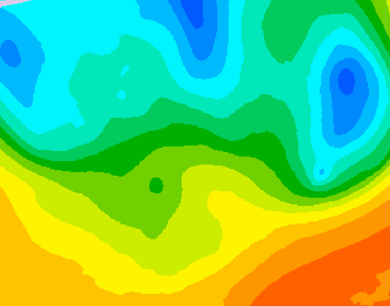 GDPS 500 millibar geopotential height 102 hour forecast chart for Canada based on 2026/05/19 0000Z data