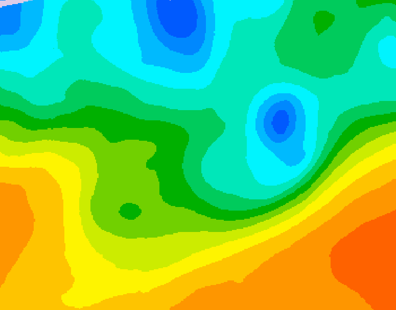 GDPS 500 millibar geopotential height 036 hour forecast chart for Canada based on 2026/05/19 1200Z data