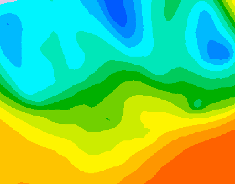 GDPS 500 millibar geopotential height 102 hour forecast chart for Canada based on 2026/05/19 1200Z data