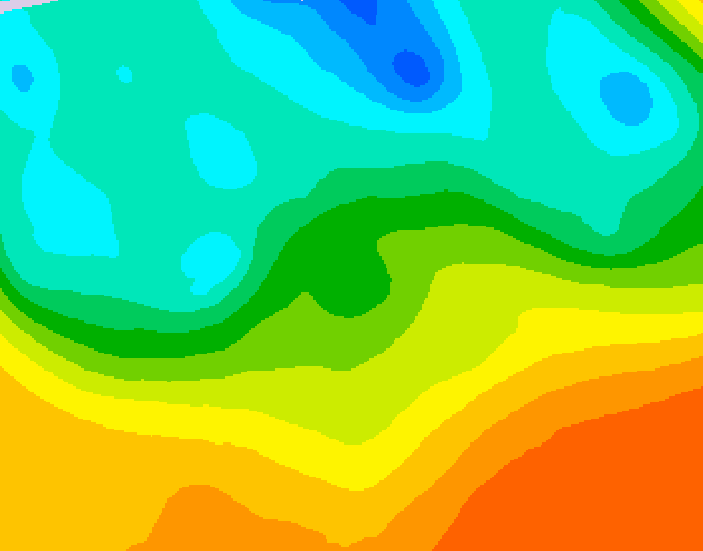 GDPS 500 millibar geopotential height 126 hour forecast chart for Canada based on 2026/05/19 1200Z data