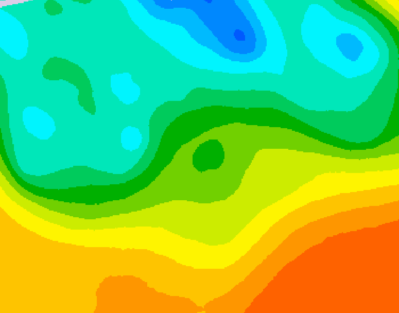 GDPS 500 millibar geopotential height 132 hour forecast chart for Canada based on 2026/05/19 1200Z data