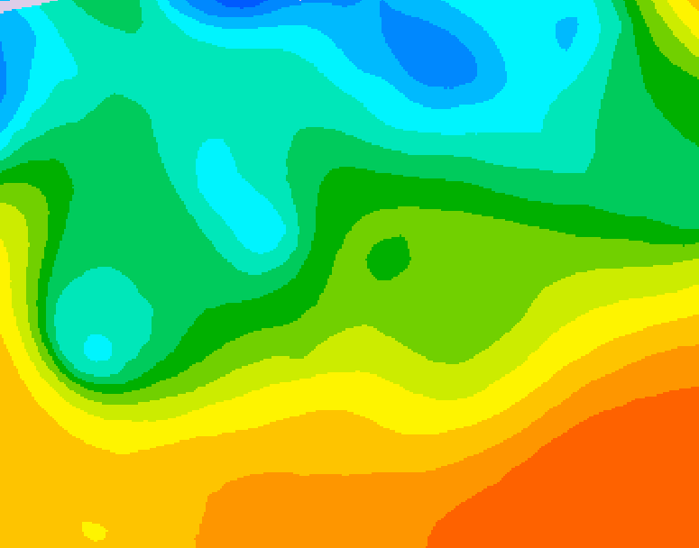 GDPS 500 millibar geopotential height 150 hour forecast chart for Canada based on 2026/05/19 1200Z data