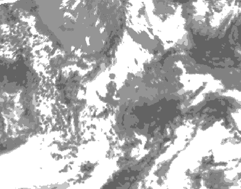 GDPS total cloud 024 hour forecast chart for Canada based on 2026/05/19 0000Z data
