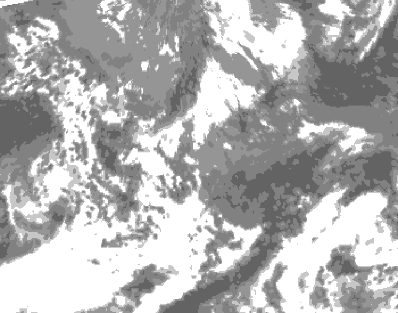 GDPS total cloud 030 hour forecast chart for Canada based on 2026/05/19 0000Z data