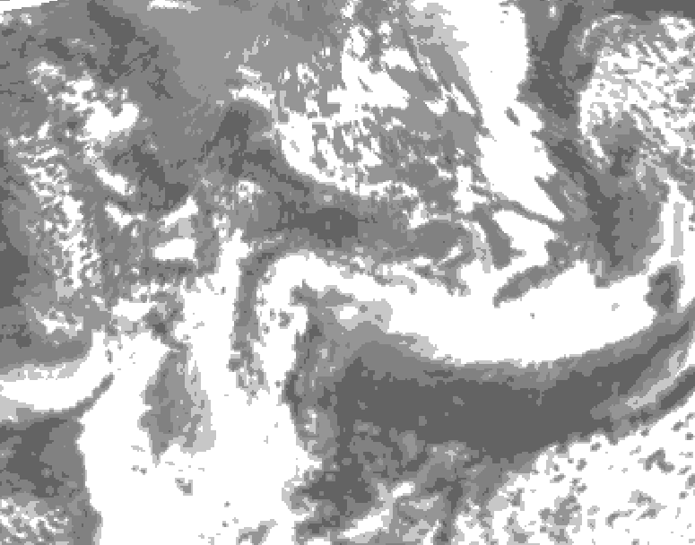 GDPS total cloud 114 hour forecast chart for Canada based on 2026/05/19 0000Z data