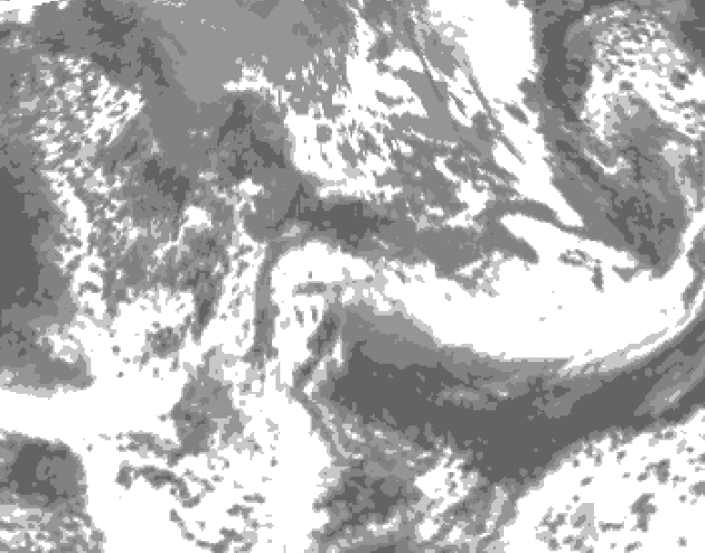 GDPS total cloud 120 hour forecast chart for Canada based on 2026/05/19 0000Z data