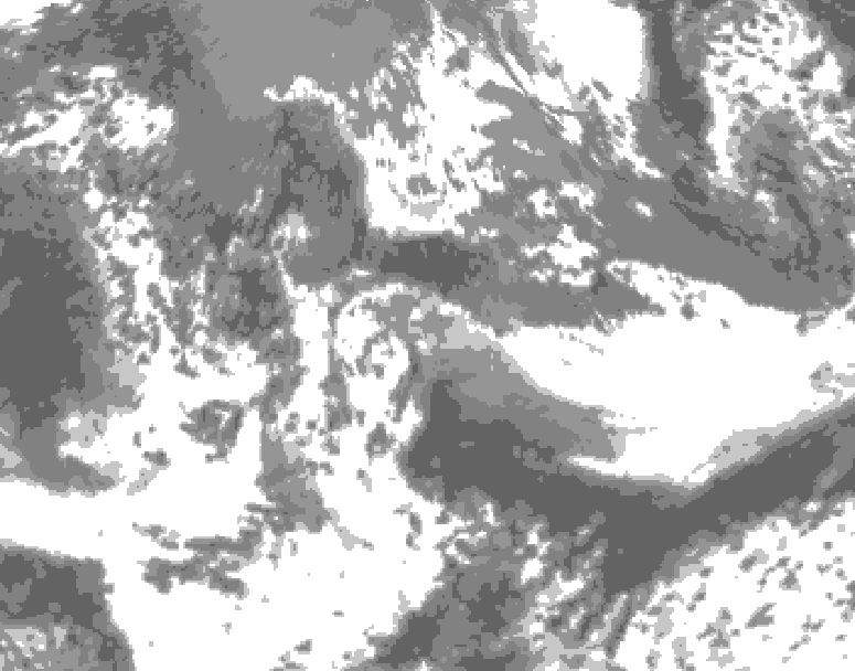 GDPS total cloud 126 hour forecast chart for Canada based on 2026/05/19 0000Z data