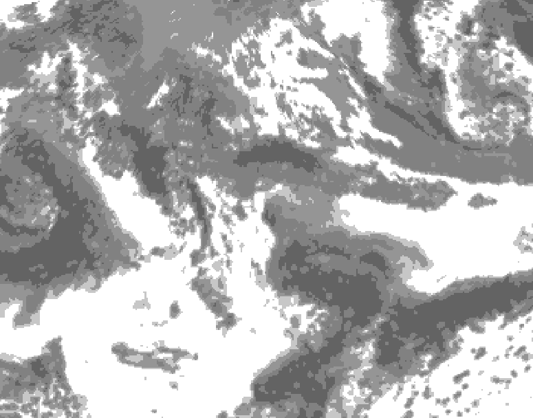 GDPS total cloud 138 hour forecast chart for Canada based on 2026/05/19 0000Z data