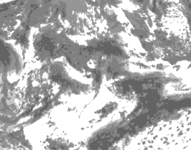 GDPS total cloud 162 hour forecast chart for Canada based on 2026/05/19 0000Z data