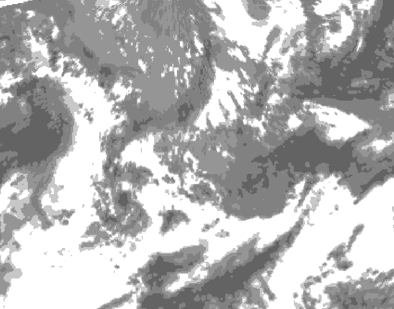 GDPS total cloud 030 hour forecast chart for Canada based on 2026/05/19 1200Z data