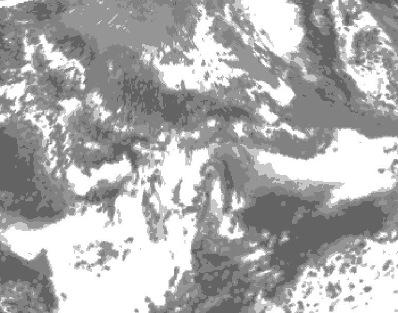 GDPS total cloud 120 hour forecast chart for Canada based on 2026/05/19 1200Z data
