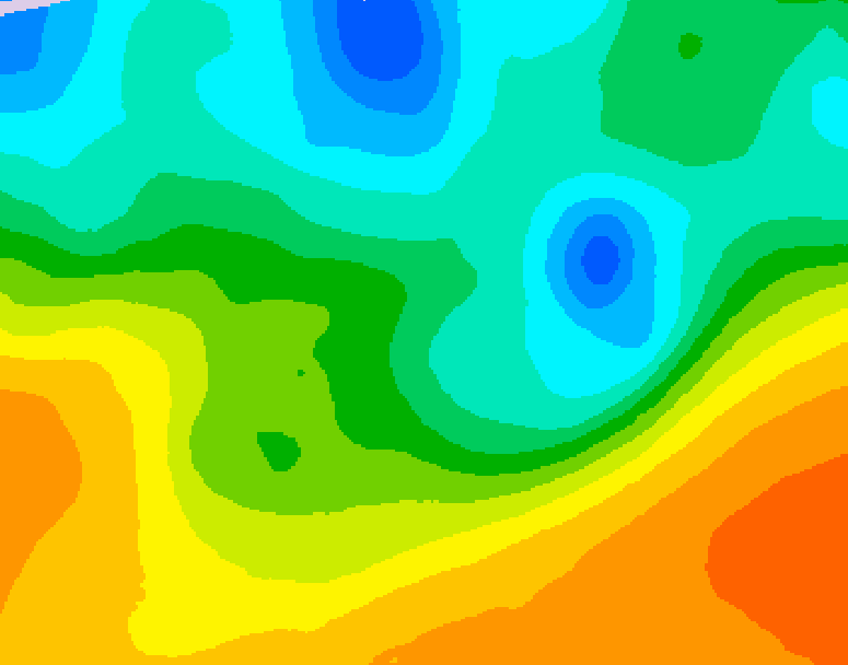 GDPS 500 millibar geopotential height 024 hour forecast chart for Canada based on 2026/05/20 0000Z data