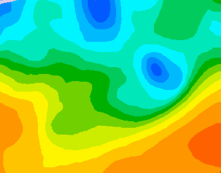 GDPS 500 millibar geopotential height 030 hour forecast chart for Canada based on 2026/05/20 0000Z data