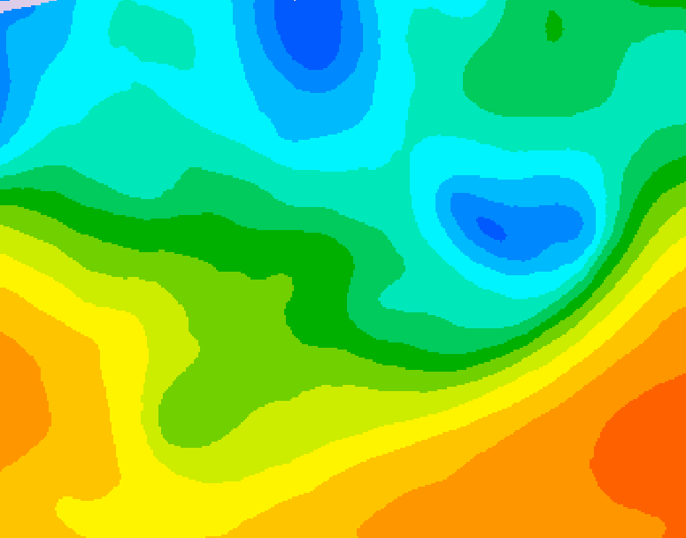 GDPS 500 millibar geopotential height 036 hour forecast chart for Canada based on 2026/05/20 0000Z data