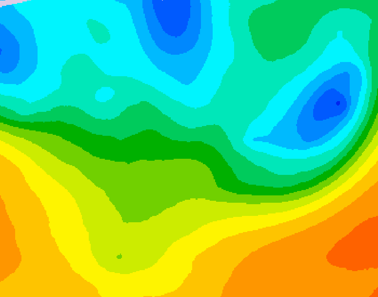 GDPS 500 millibar geopotential height 054 hour forecast chart for Canada based on 2026/05/20 0000Z data