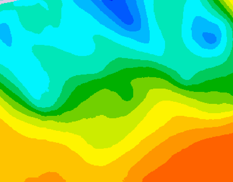 GDPS 500 millibar geopotential height 102 hour forecast chart for Canada based on 2026/05/20 0000Z data