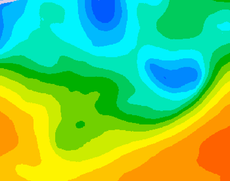GDPS 500 millibar geopotential height 024 hour forecast chart for Canada based on 2026/05/20 1200Z data