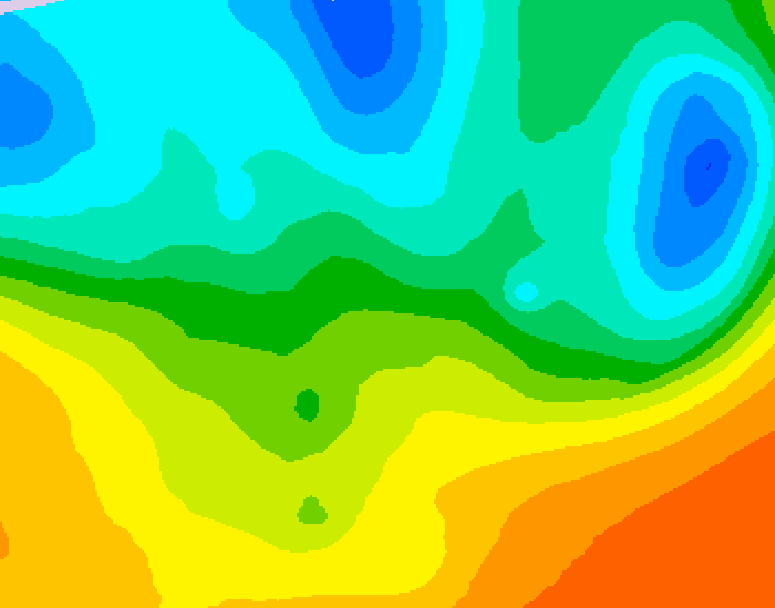 GDPS 500 millibar geopotential height 054 hour forecast chart for Canada based on 2026/05/20 1200Z data
