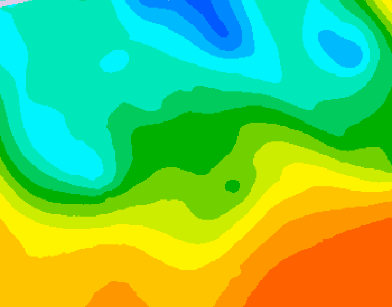 GDPS 500 millibar geopotential height 102 hour forecast chart for Canada based on 2026/05/20 1200Z data